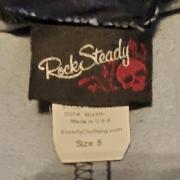 RockSteady Capri Navy with Side Zipper and Bows - Size 5 - Picture 2 of 5